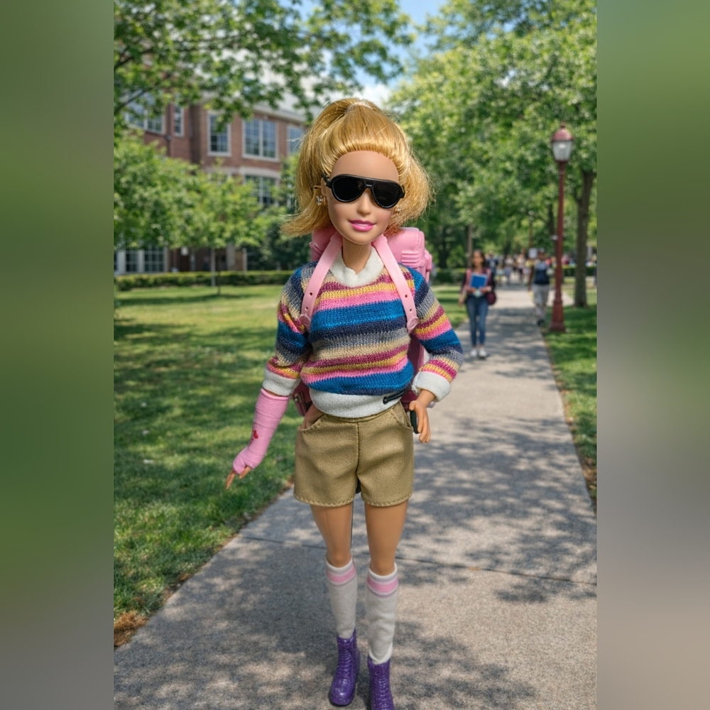 FINAL PRICE* Custom Restyled Barbie with Cast
